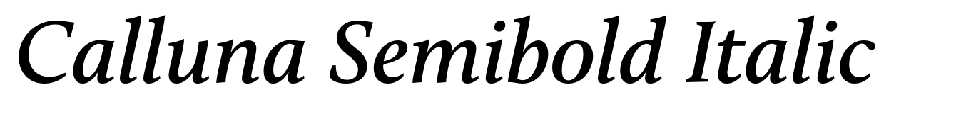 Calluna Semibold Italic